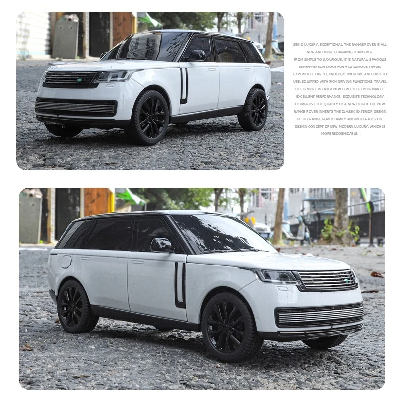 

1:24 SV 2022 Sports SUV Car Model Simulation Sound And Light Pull Back Alloy Car Collection Ornaments Boy Toy Car Gifts