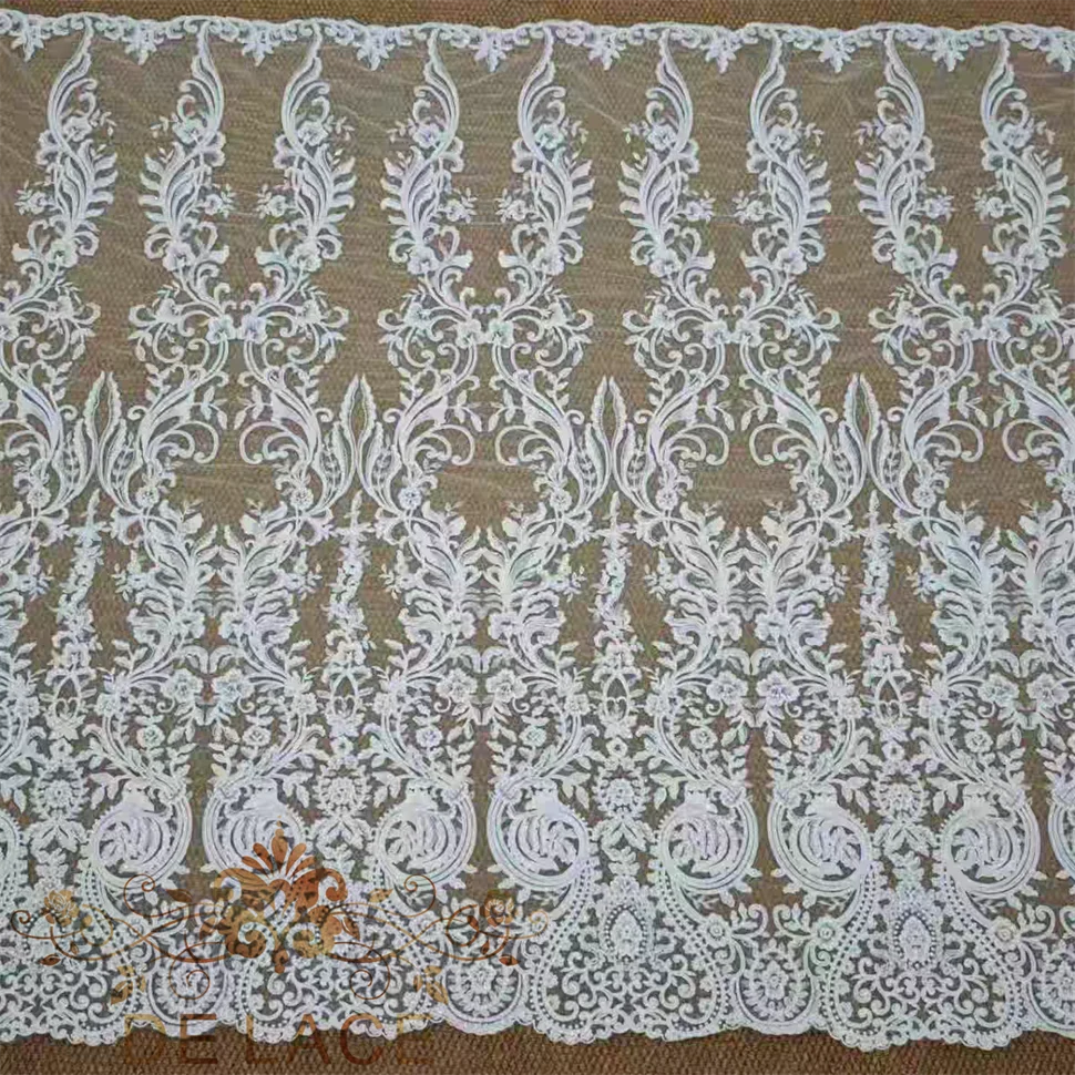 

MGF New Style Wedding Dress Embroidered Lace with Sequins European Style Bridal Dress Lace
