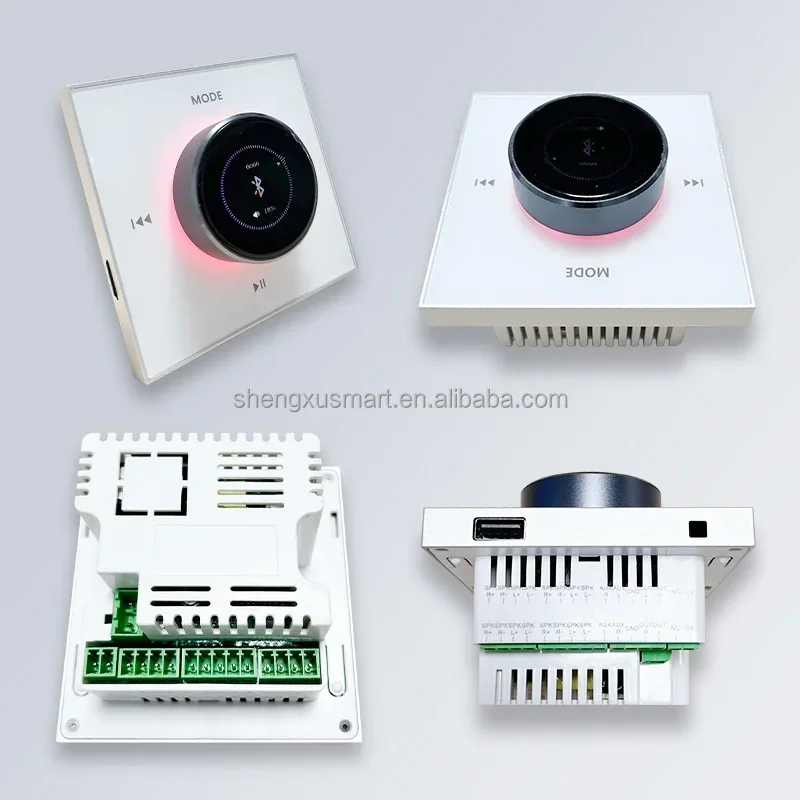 In stock 4 Inch Background Music Host Smart Home Knob Audio Amplifiers Set  Blue-tooth Wall Amplifier Android for Ceiling Speake