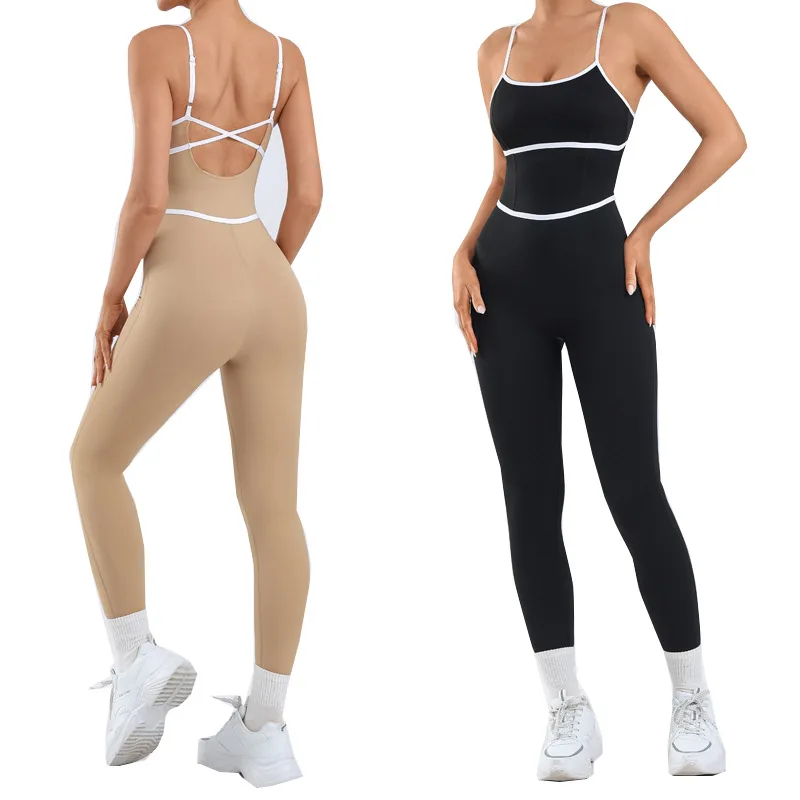 

Yoga Sports Jumpsuit Sleeveless Gym Set Women Fitness Clothes Rompers Workout One-piece Suit Female Outdoor Recreation Bodysuits