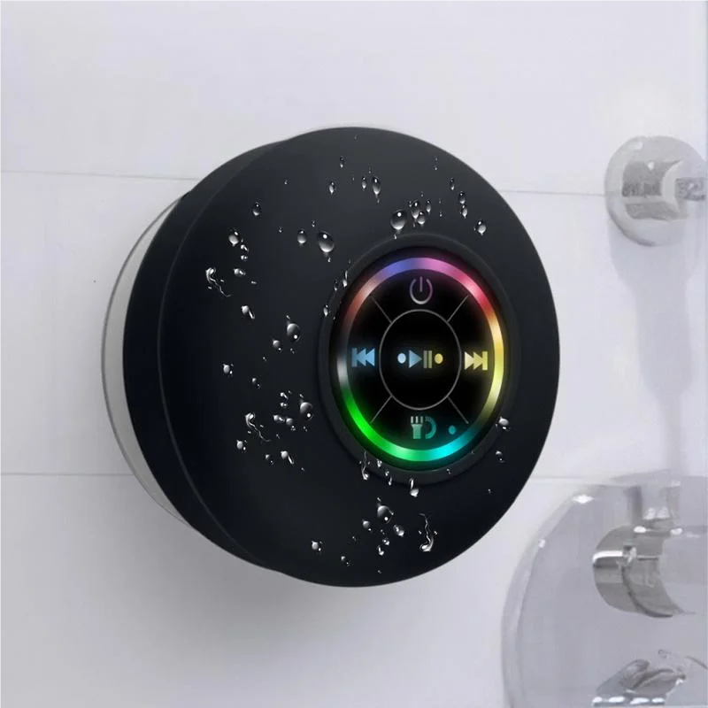 Enhance the happiness of bathing! Waterproof RGB Light Speaker,  Mini Portable Wireless Speaker, Rechargeable Waterproof Speaker image 5