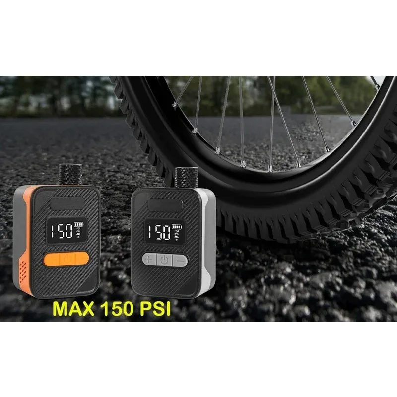 150PSI Portable Pocket Bike Electric Air Pump  Valve Road MINI Fast Rechargeable Compressor Tire Inflator