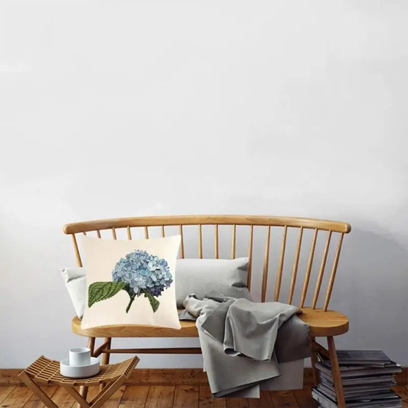 

Comfort Hydrangea Pillowcase Pillow Cover Decorative Throw Pillow Cover X3UC