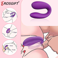 U-Shape Clitoral Stimulator Wearable Female Vaginal Vibrator G-spot Massager Small Powerful Bullet Vibrator Portable Sex Toys