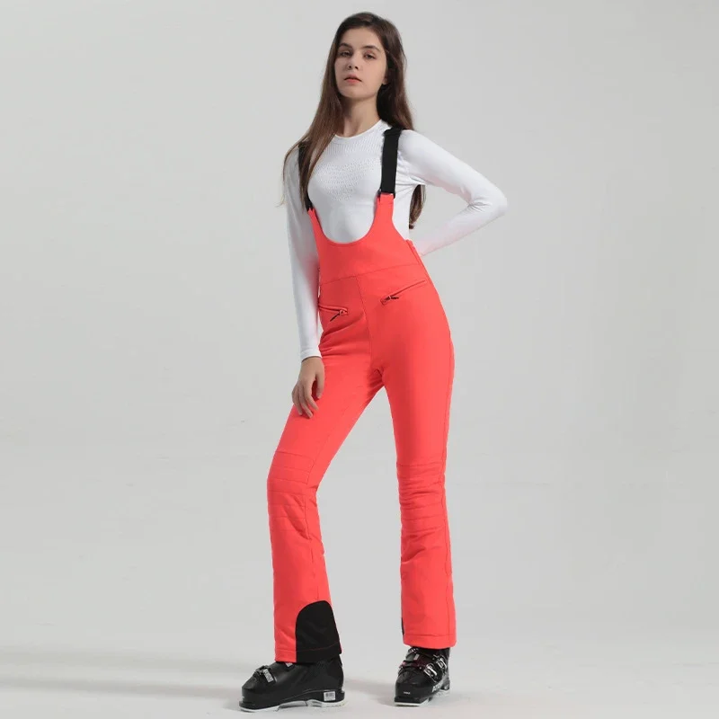 سراويل تزلج جديدة لعام 2025 سراويل شتوية نسائية ضيقة للثلج في الهواء الطلق على الجليد بدلة قفز نسائية رياضية مضادة للرياح للتزلج #4