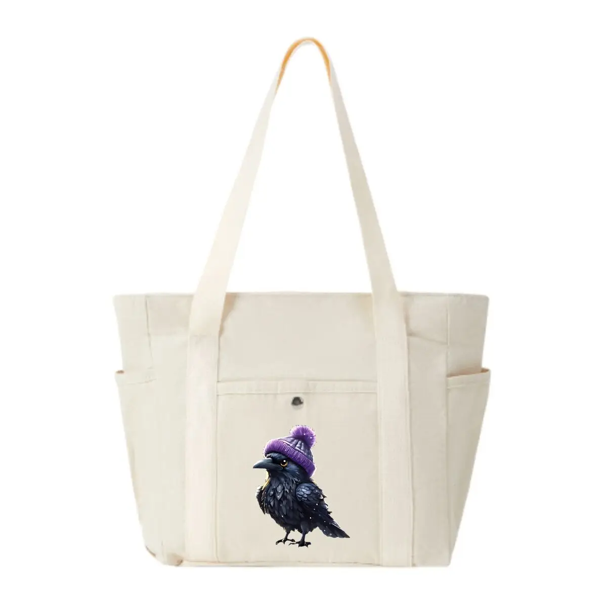 

Большая холщовая сумка через плечо Crow Flies Dark Mystery, женская повседневная студенческая сумка