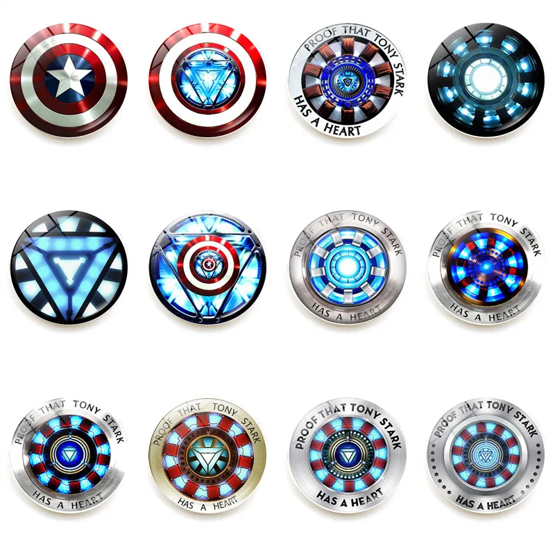 

25mm Marvel Superhero Iron Man and Captain America Logo Fridge Magnets, Magnetic Glass Home Decor Toys and Gifts Wholesale