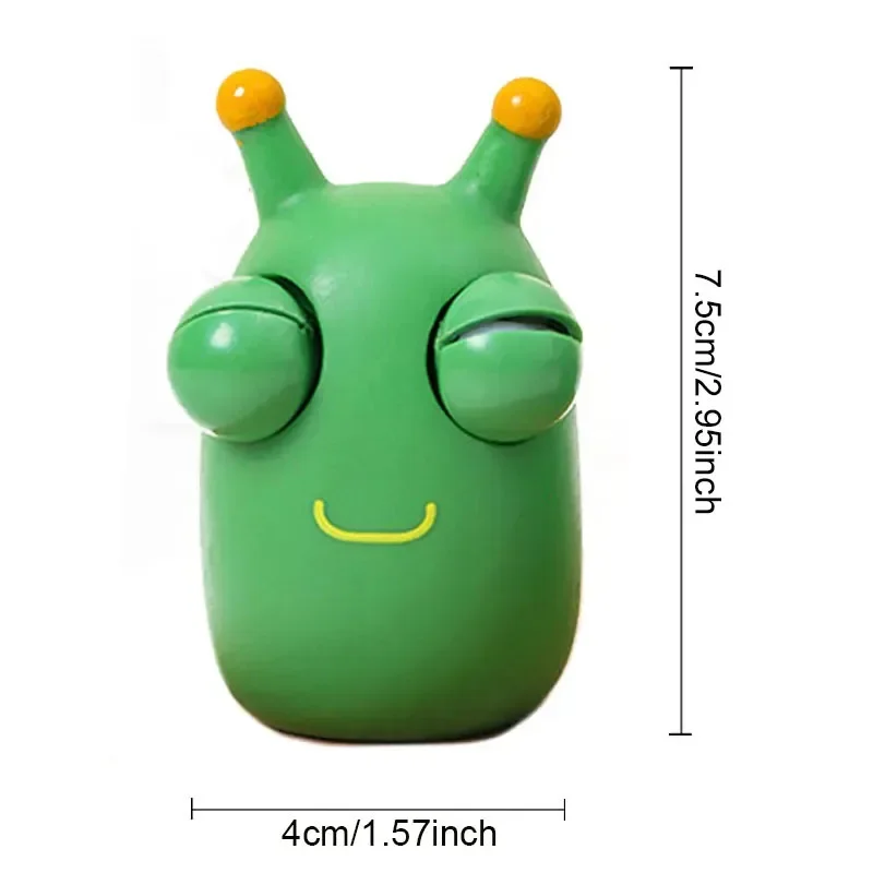 3PCS Small Vegetable Worm Decompression Staring Toy Vent Decompression Caterpillar Toy Childrens Toys