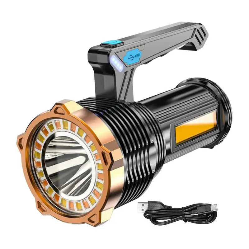 

Super Bright Flashlight Travel Flashlight Torch Rechargeable Torch With Side Light For Camping Hiking Outdoor Lighting Tool