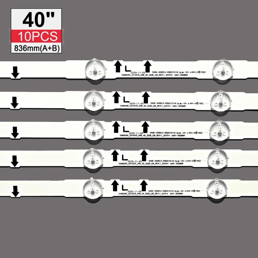 Listwa oświetleniowa LED dla UE40H5570 UE40H5505 UE40H5500 UN40H5500 D4GE-400DCA-R1 D4GE-400DCB-R1 D4GE-400DCA-R2 R2 2014SVS40