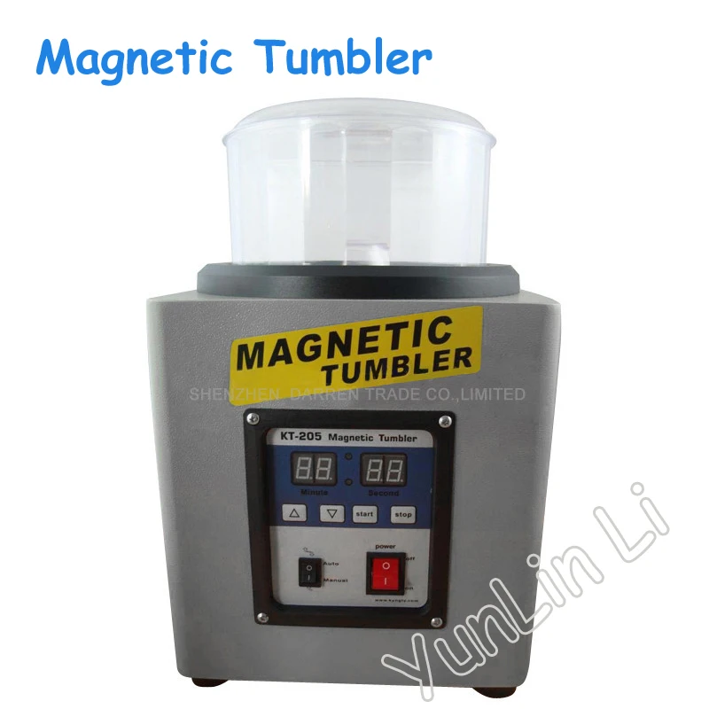 1100g Electric Magnetic Tumbler 110V/220V Ferromagnetic Powerful Polisher Magnetic Tumbler Polishing Machine KT-205