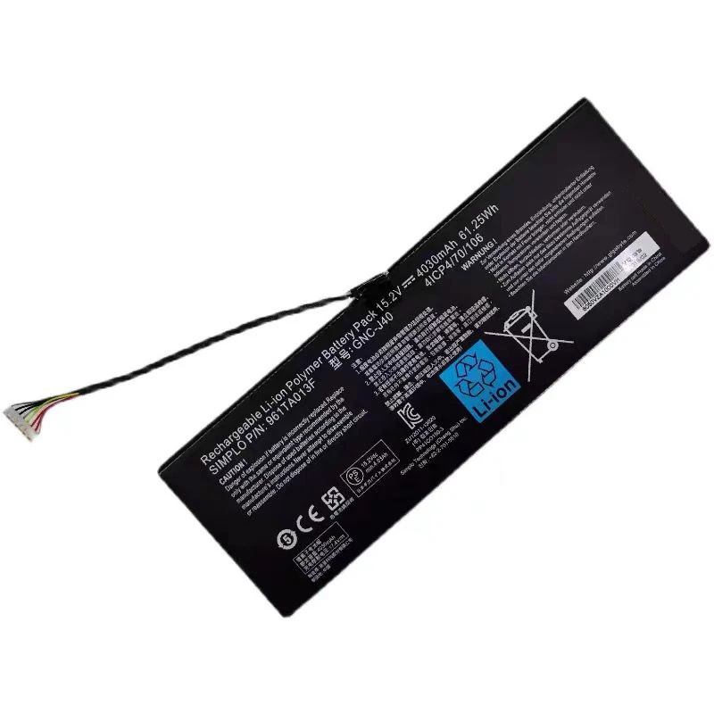 GNC-J40 Replacement Laptop Battery for GIGABYTE P34G 961TA013F P34G v2 P34w v4 v3 for Schenker XMG C504 15.2V 61.25Wh/4030mAh