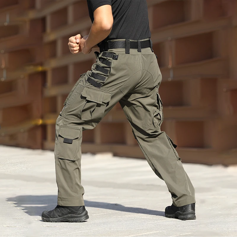 Outdoor Waterproof Work Pants Men Field Combat Tactical Trousers Spring Autumn Wear-Resistant Multi-pocket Training Cargo Pants