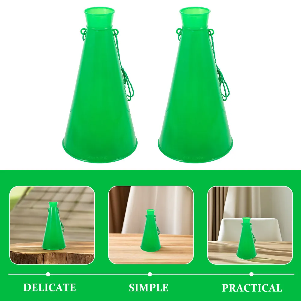 1Pair High Volume Cheer Megaphone Reliable Plastic Portable Horn for Fans Stadiums Celebrations Team Support Outdoor Activities