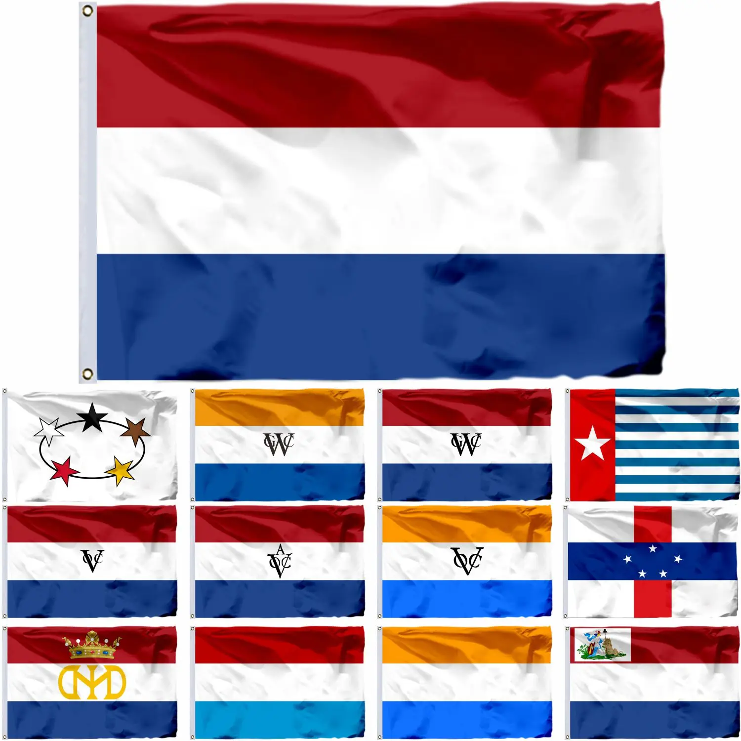 NL Historical Flags Dutch East India Company & Dutch East Indies Flag  3X5FT New Guinea 21x14cm 2x3ftNetherlands Antilles Banner