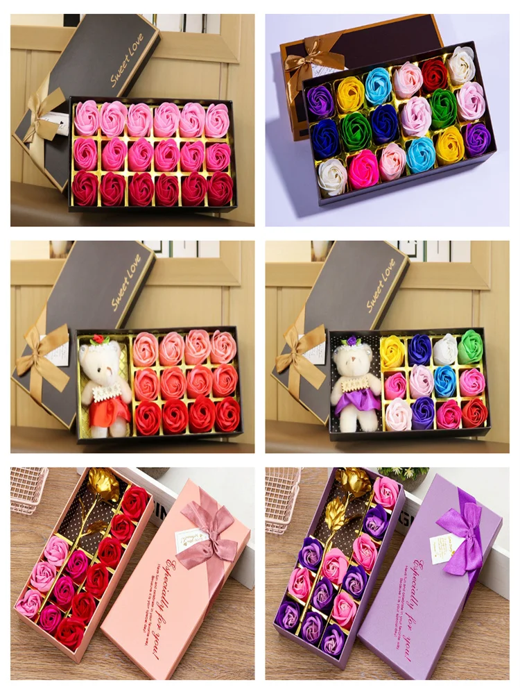 Badeseife mit Blumenduft, Rosenblütenblätter, ätherisches Pflanzenöl, Rosenseifen-Set, beste Geschenke für ihre Frauen, Mädchen, Mutter, Liebhaber, Geburtstag – Detail 1