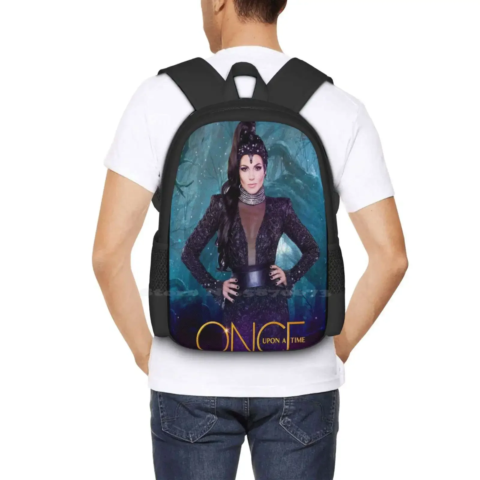 حقيبة ظهر مدرسية رائجة البيع من The Evil Queen حقائب عصرية Ouat ذات مرة ريجينا ميلز الملكة الشريرة لانا باريلا سنو #6