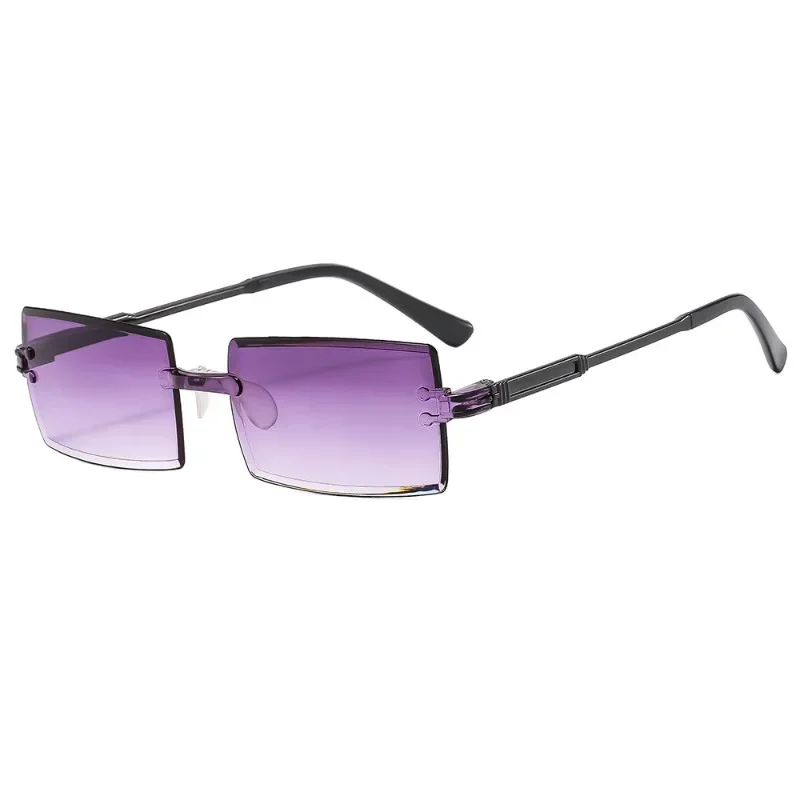 The New Trend Rimless Square Sunglasses   Fashion Ins Network Red Street Shot Hipster  Light and Convenient Visual Clarity