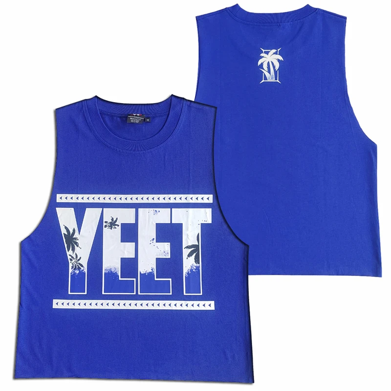 

Мужская синяя жилетка Jey Uso Yeet, футболка 2025 года, новая модная мужская и женская детская футболка, летняя короткая баскетбольная одежда
