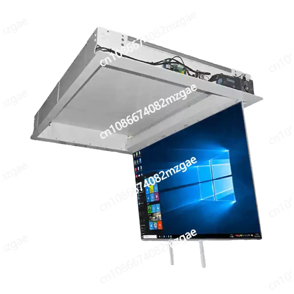 Motorized Ceiling TV Lift with Automatic Flip Down, Hidden Mount Bracket for LCD LED Flat Panel Display at Home