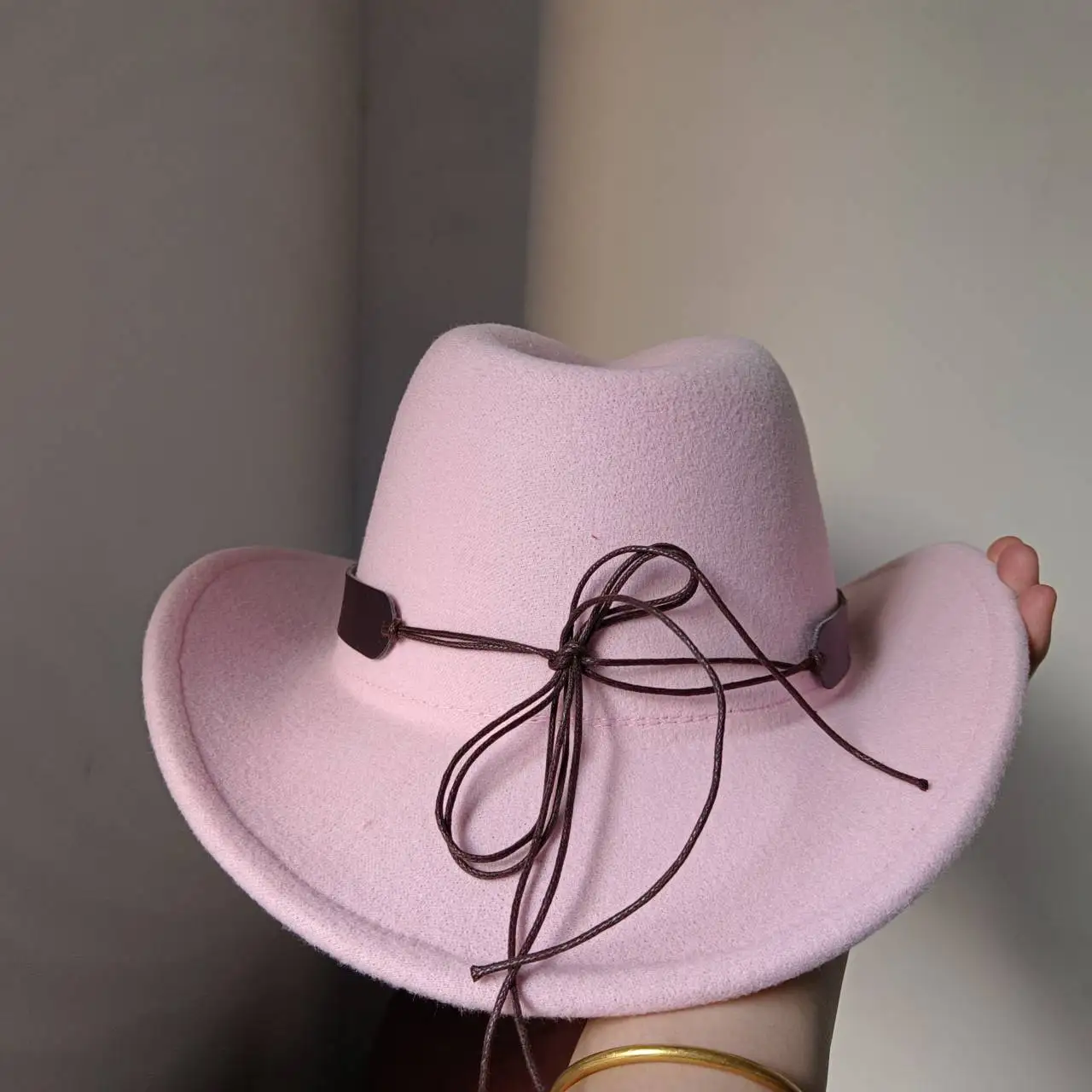 Pink Jazz Cowboy Hat Various Accessories Cowboy Hat Monochrome Felt Hat Men\'s and Women\'s Outdoor Hat Rider Hat шляпа женская