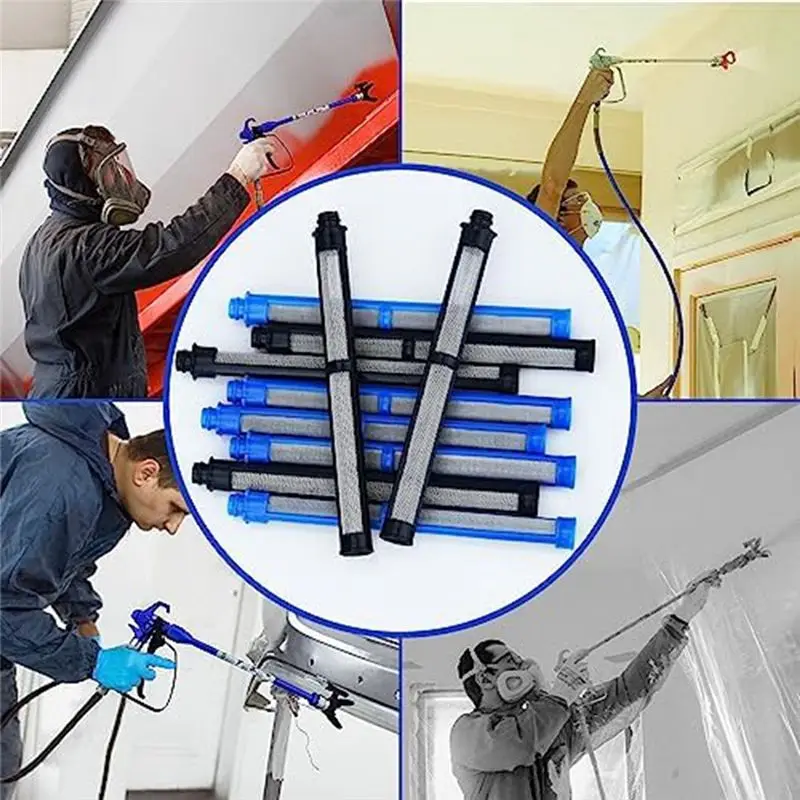 Aug. Airless Spraygun Filters-287033 10-Pcs 100 Mesh Latex And 287032 10-Pcs 60 Mesh Latex For Most Pressure Airless Spraygun Se