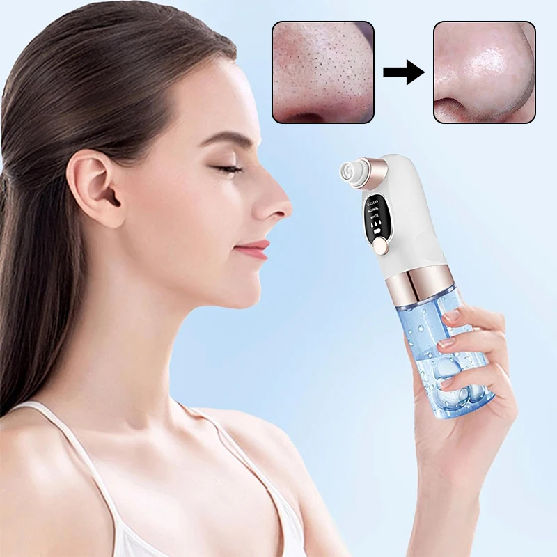 Rosto beleza poros aspirador facial, removedor de cravo, carregamento usb mais novo circulação de água ferramentas de limpeza facial