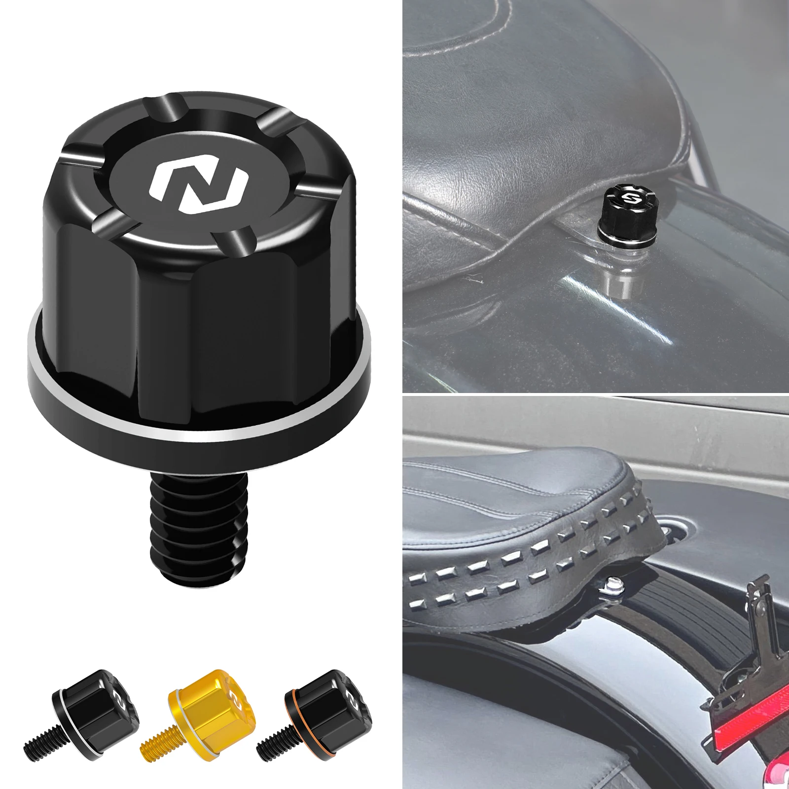 Motorcycle Rear Seat Knob Bolt for Harley Heritage Classic FLHCS Fat Boy FLFBS 18-23 Heritage Classic 107 18-21 Switchback 12-16