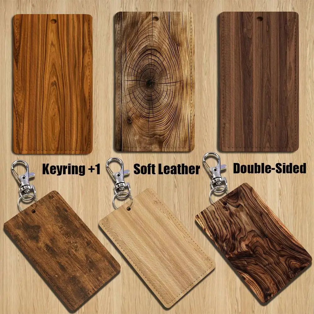 Держатель ключей Natural Print W-WoodS по типу текстуры, подходит для банковских карт, значков
