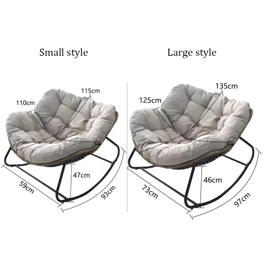 Human Bird Nest Rattan Weaving Rocking Chair Leisure Sofa Home Balcony Single Lazy Sofa Rocking Chair Rattan Chair Can Sleep