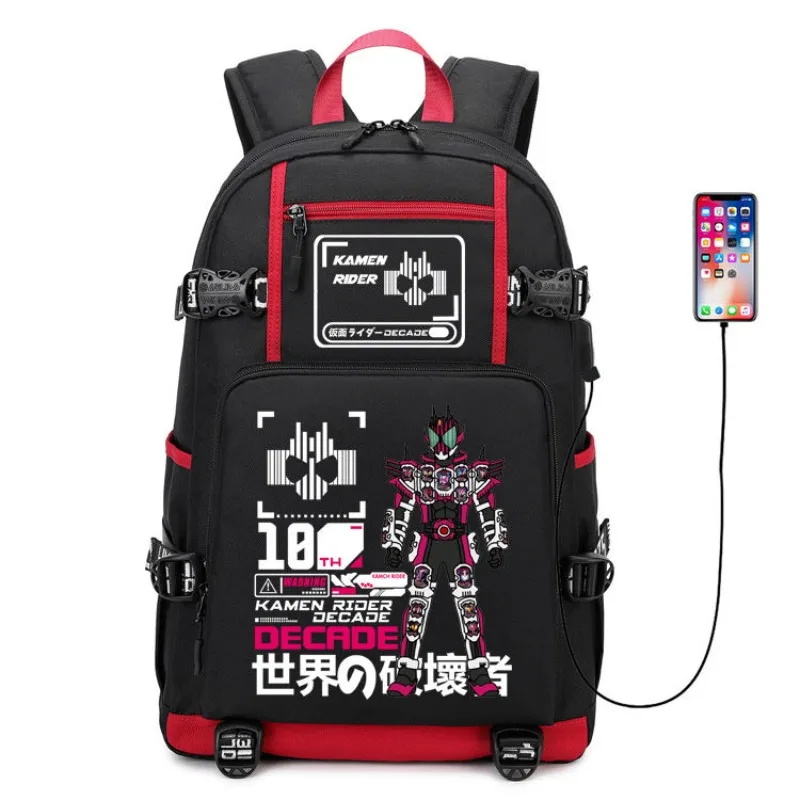 

47Cm Kamen Rider Series Decades Printed School Bag 01 Shiwang Backpack Emperor Ride Backpack