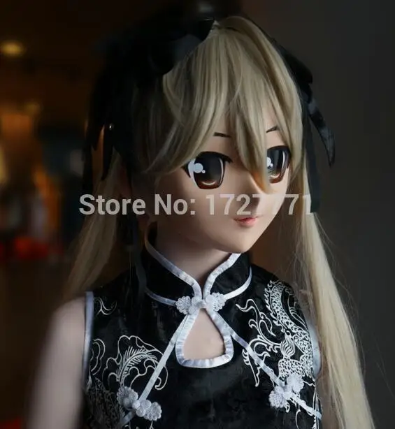 (KM9176)Super Qualität handgemachte weibliche Harz halbe Gesichtsmaske japanische Anime Cosplay Kigurumi Maske Crossdresser Puppe