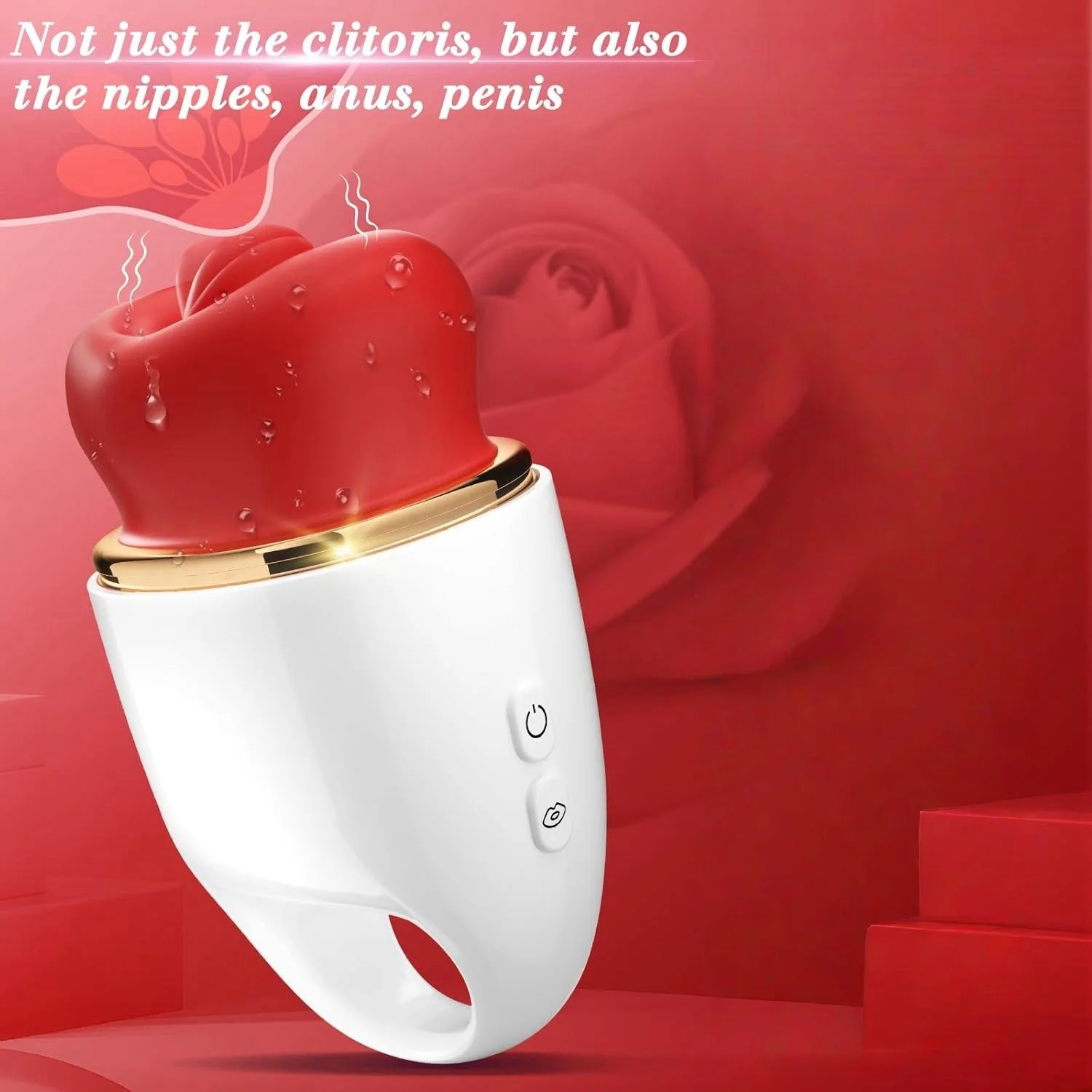 جهاز استمناء لعق اللسان الأنثوي، أرجوحة اهتزاز 10 ترددات، قرصة ووضع مص قوي بتردد واحد #3