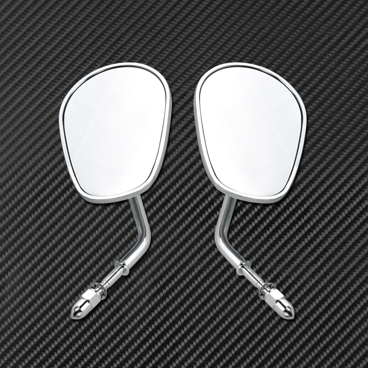 Motorcycle Rear View Side Mirror Chrome For Harley Touring Road King Softail Dyna Sportster XL 883 48 Street Bob Chopper Custom