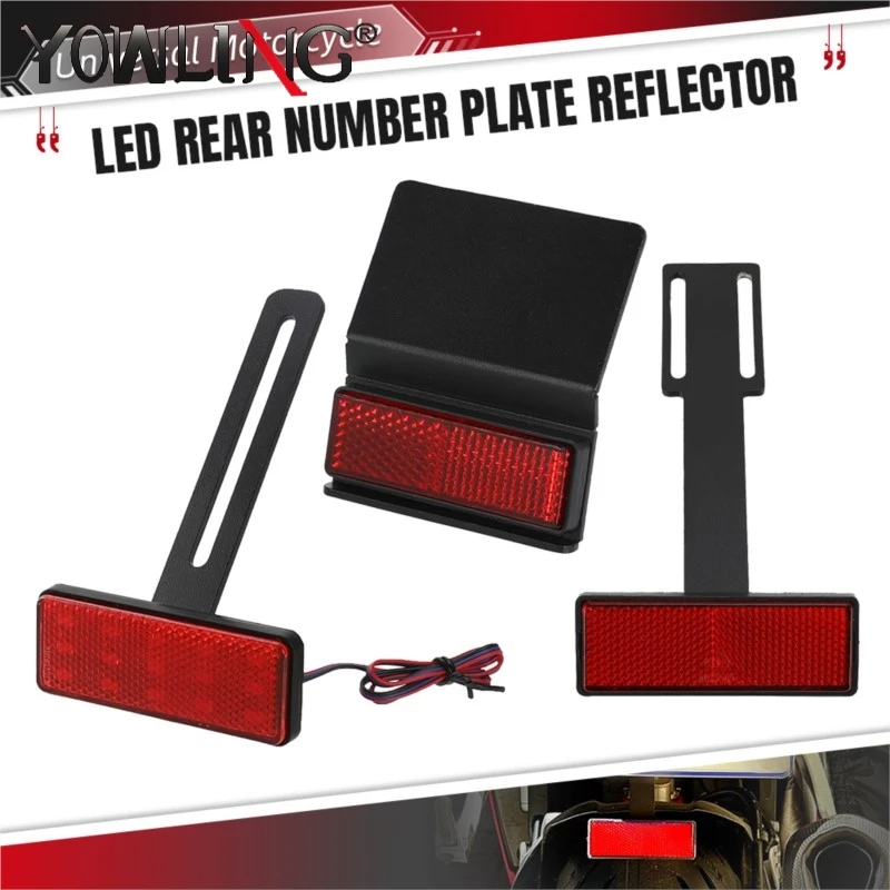 

For YAMAHA FZ6 / Fazer 2004-2009 2008 2007 Motorcycle Accessories Aluminum License Plate Holder Extend Tail Reflector FZ6 Fazer