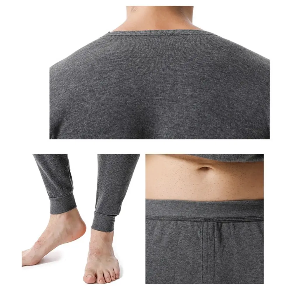 Thermal Underwear Set for Men Soft Fleece Lined Long Johns Set Men\'s Top & Bottom Set Winter Cold Weather Thermal Clothes