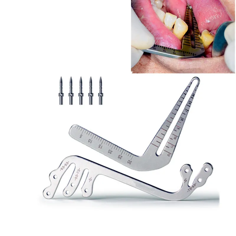

Dental Planting Locator Implant Guide Set Oral Positioning Guide Drilling Positioning Ruler Angle Ruler Implant Tools Dentist