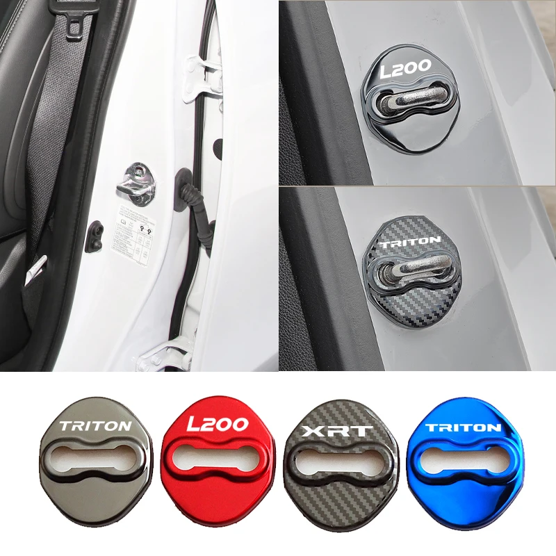 Car Door Lock Cover For Mitsubishi Triton L200 2005 2011 2012 2013 2014 2015 2016 2017 2018 2019 2020 2021 2022 2023 2024 2025