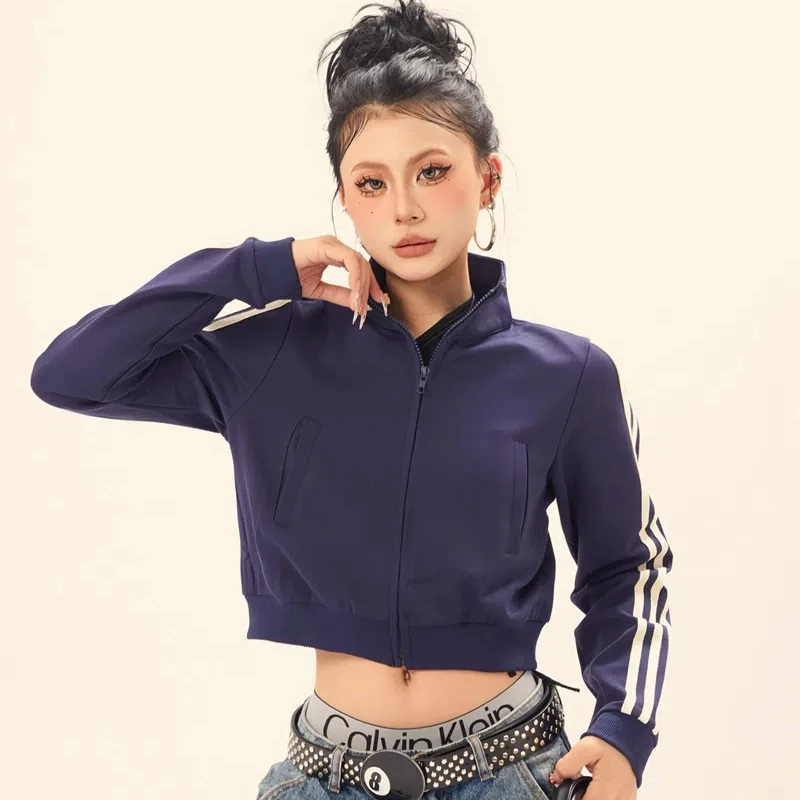 

High Street Fashion Offfice Lady Coat Casual Y2k Streetwear Jackets Sportwear Jacket Short Coats Women Hoodied Coat