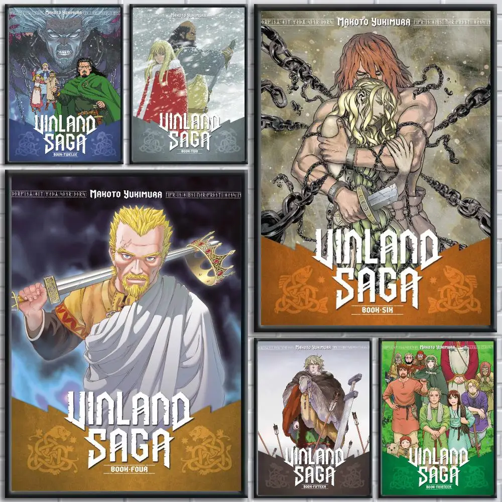 Classic Anime V-Vinland Saga Poster Canvas Wall Art Prints for Bedroom Living Room Office Interior Hanging Display Gift