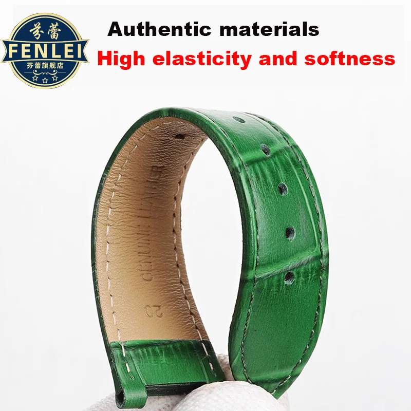 20*12 مللي متر حقق جلد البقر حزام ساعة اليد لساعة مايكل كورس MK6985 6986 2425/2433 2277 حزام (استيك) ساعة الرجال والنساء سوار من الجلد