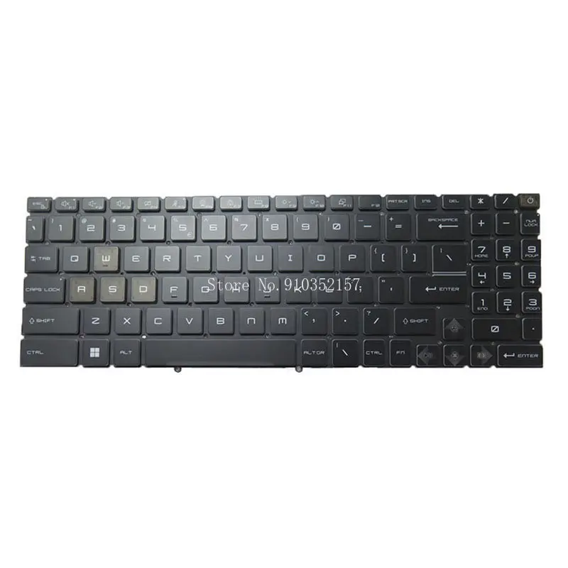 English US RGB Backlit Keyboard For MSI Raider GE78 HX 13VI 13VH MS-17S1 13VG Raider GE68 HX 13VF 13VG MS-15M2 Colourful Backlit