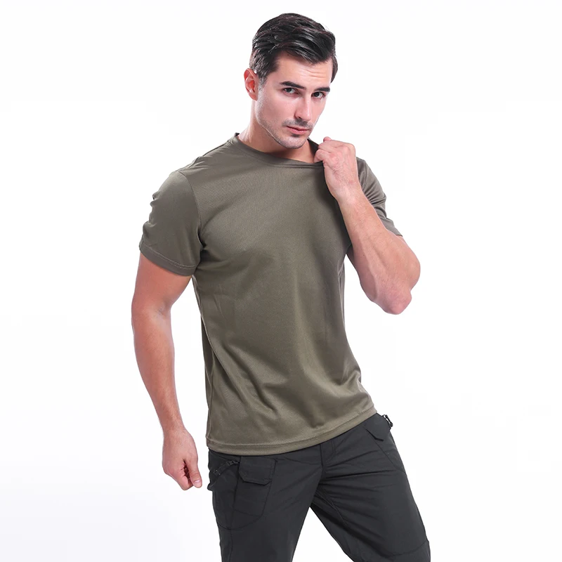 男性用速乾性カモフラージュusミリタリーTシャツ、アウトドアフィットネストップス、ジムトレーニング、通気性、カジュアルスポーツウェア、新品