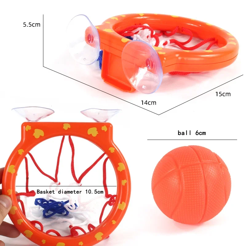 Basketbal Bad Speelgoed Voor Kids Schieten Game Baby Tubs Sucker Speelgoed Ouders Kinderen Interactieve Water Hoepel Zuignap 3 Ballen set