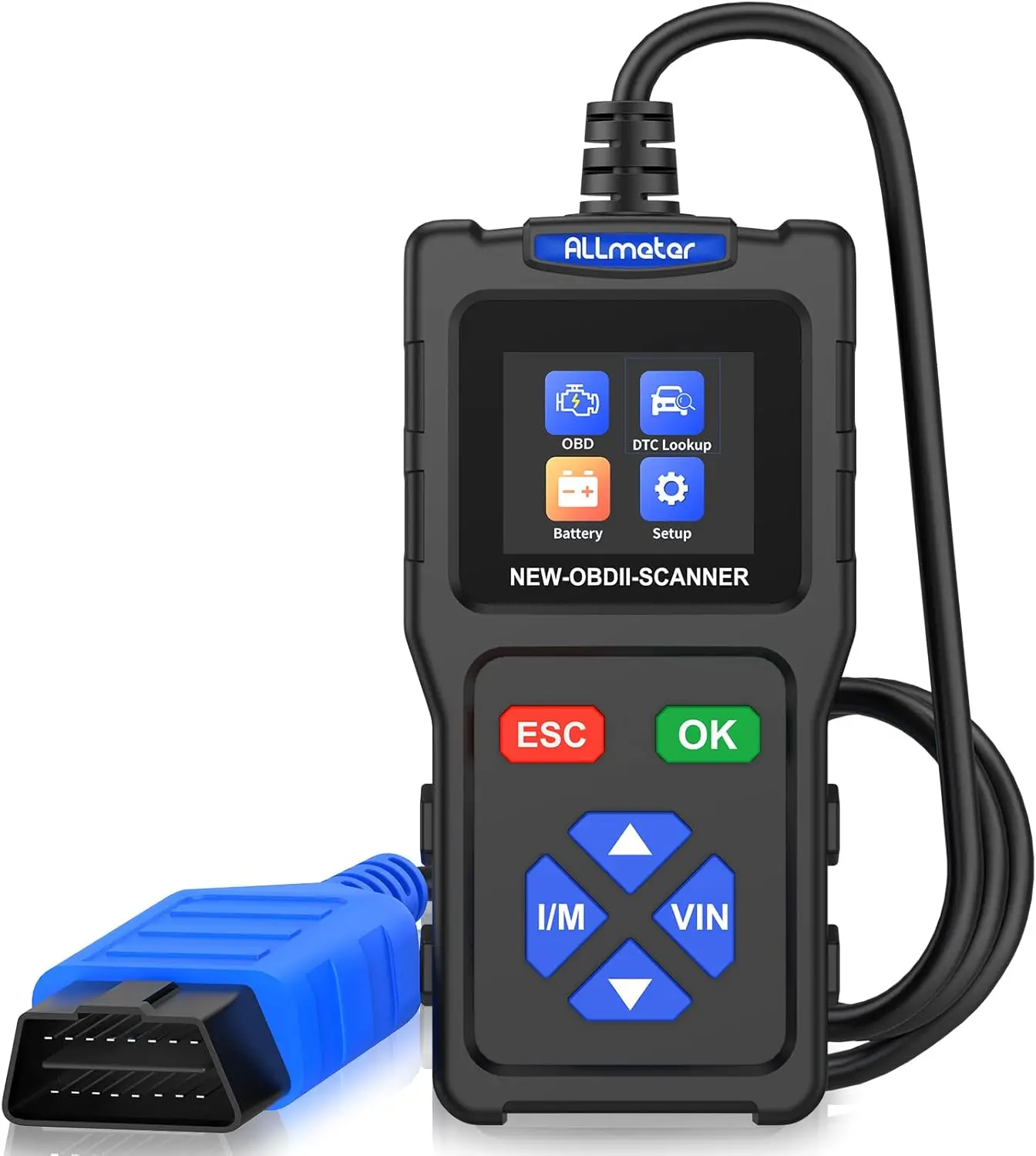 OBD2 Scanner OBDII Car Diagnostic Scanner 1.7'' Color Screen,Supports 9 Protocols,Compatible with Most 1996 and Later Vehicles