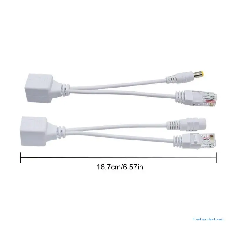 injetor PoE passivo divisor PoE com conectores RJ45 DC5.5x2.1 mm