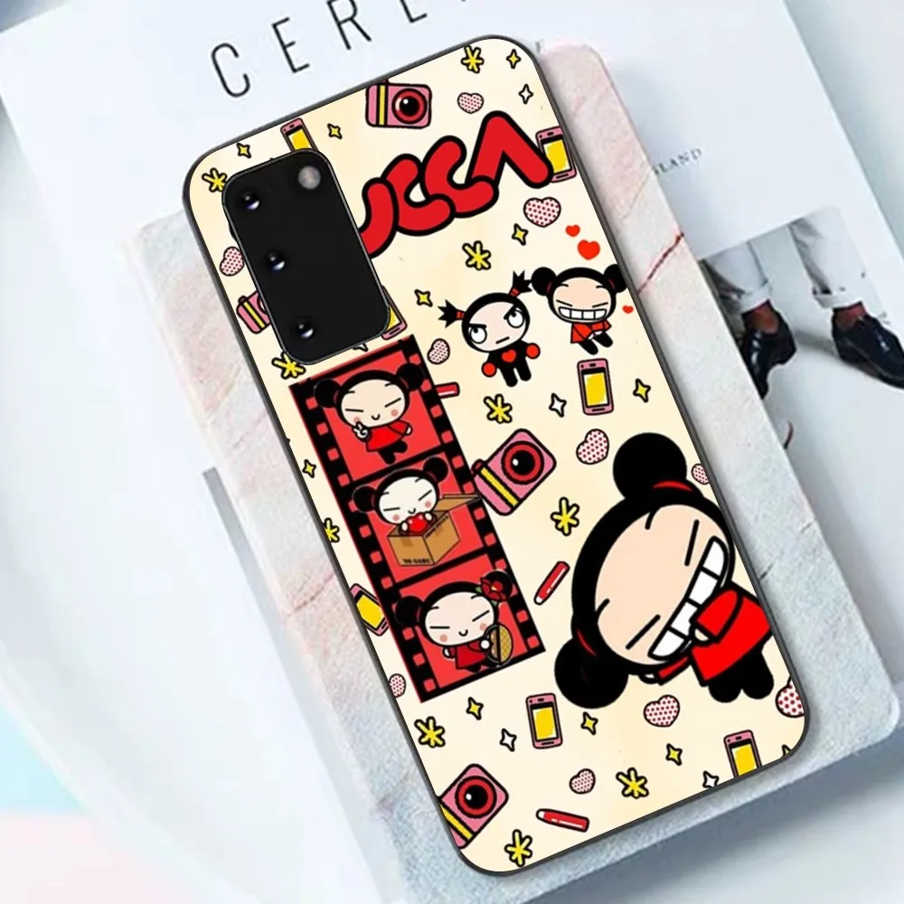 Cute Cartoon Pucca Garu Phone Case For Samsung S 9 10 20 21 22 23 30 23 24 plus lite Ultra FE S10lite Fundas