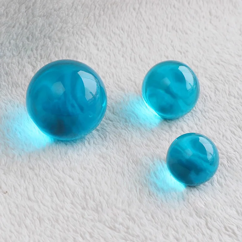 Boules de verre bleu ciel, 1 à 10 pièces, diamètre 13.5-100mm, boule décorative en cristal, ornement artisanal, boule d'aquarium 16/20/25/30/40/50/60/70mm