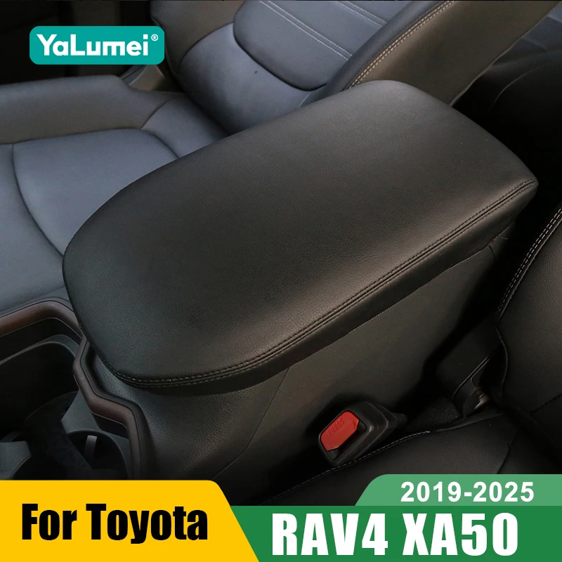 For Toyota RAV4 XA50 2019 2020 2021 2022 2023 2024 2025 RAV 4  Hybrid Car Center Console Armrest Box Cover Leather Accessories