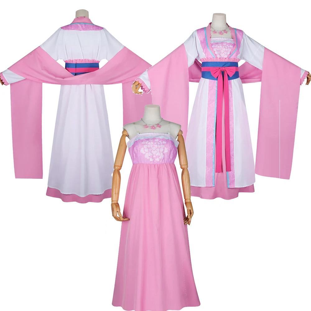 The Apothecary Anime Diaries Lady Lishu vestido Kimono Cosplay disfraz pendientes collar cinturón trajes de mujer traje de fantasía de Halloween